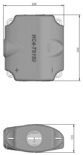 Dimension drawing of Trawl Sounder